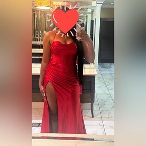 The dress is very long sexy, classic, and silky